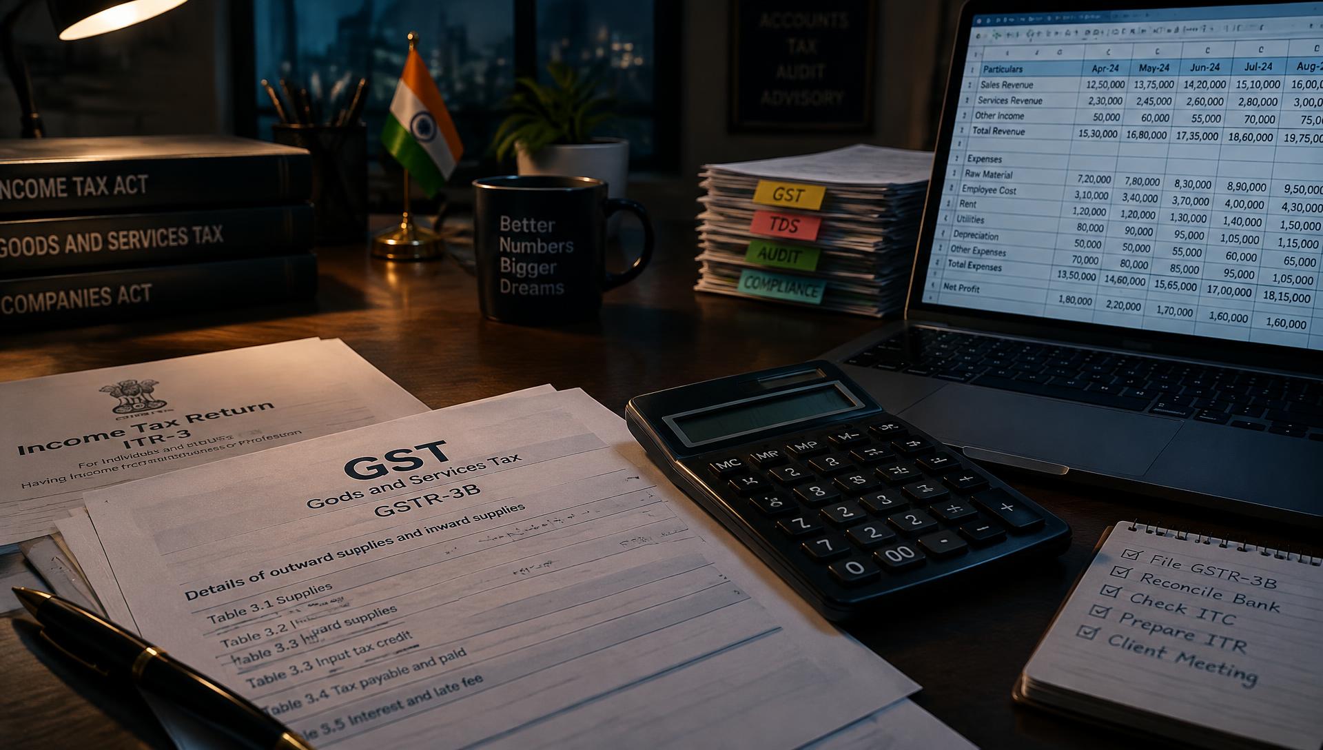 Tax documents and calculator